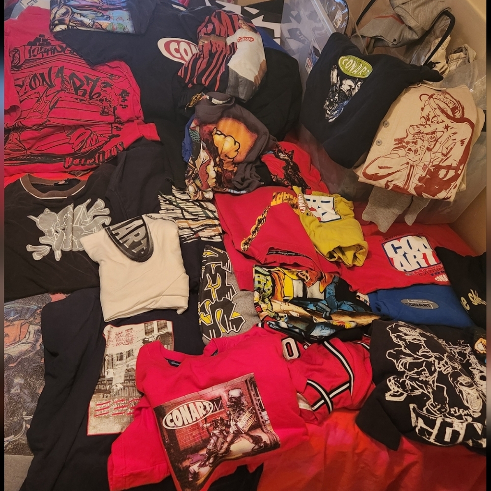 Conart Graphic T-Shirts Collection - Red, Black, White